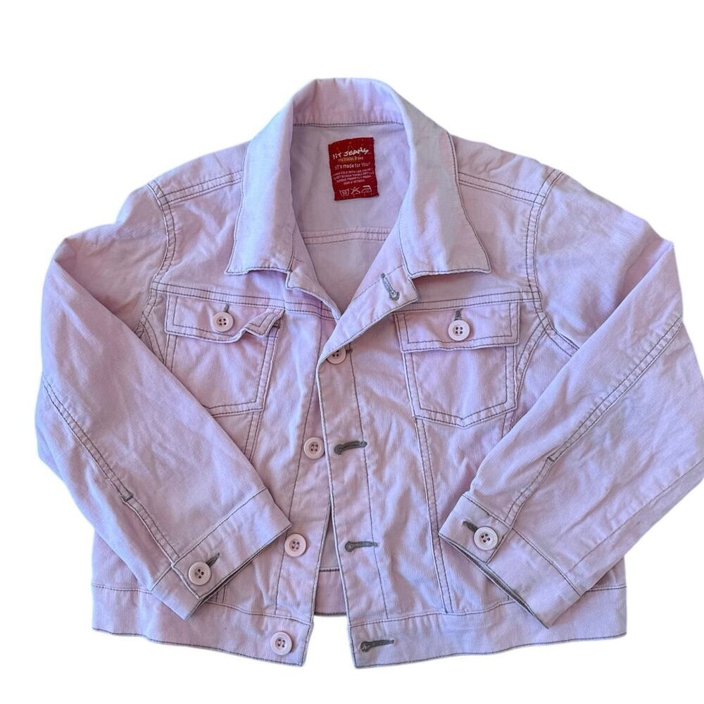 !IT Jeans Girls Pink Corduroy Jacket with Pockets Size 14 VGUC